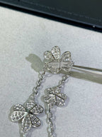 VCA Flower 5 Motifs Pink Mop Full Diamond Bracelet