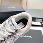 CC Sneaker In White Mesh Fabric 149795