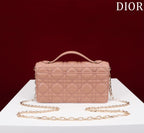 my cd mini 21 rose lambskin