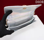 my cd mini 21 silver metalic lambskin