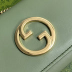 BLONDIE SHOULDER BAG 21 IN GREEN CALFSKIN GOLD HARDWARE
