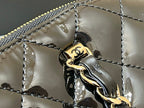 CC 23S Shell Bag 28.5cm Black Patent Leather