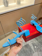RC Diamond Sandals Blue Silk Creole Glass Diamond 341986