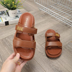 cd dioract dad sandal mule dark brown lambskin