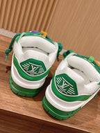 LV Trainer Maxi Sneaker White Mix Green Calfskin