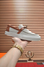 HM GAME SLIP-ON SNEAKER BLACK PLUM AND RUSSET DENIM