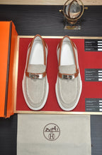 HM GAME SLIP-ON SNEAKER BLACK PLUM AND RUSSET DENIM
