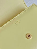TRIPHOME 10 TRIFOLD WALLET CALFSKIN YELLOW PASTEL