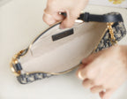 CD LOUNGE 26 BAG IN BLUE OBLIQUE JACQUARD