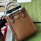 Gucci Diana Bamboo Mini Tote Bag Brown Lambskin 240107