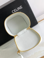 MINI VANITY CASE TRIOMPHE WHITE CALFSKIN