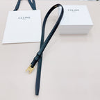 CEL Gold Buckle Belt 18mm Black Calfskin 176702