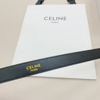 CEL Silver Buckle Belt 18mm Black Calfskin 176703