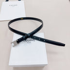CEL Silver Buckle Belt 18mm Black Calfskin 176703