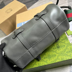 GG SMALL 28 DUFFLE BAG IN BLACK SOLF CALFSKIN