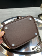 HM PICOTIN LOCK 18 CHOCOLATE TOGO LEATHER