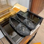 LV GLORIA FLAT LOAFER CLASSIC MONOGRAM BLACK