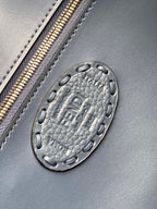 Fend Baguette 27 Bag Blue Calfskin Ghw