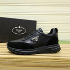 PRA SNEAKER IN BLACK CALFSKIN AND GREY SUEDE