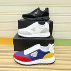 PRA SNEAKER IN WHITE CALFSKIN AND GREY SUEDE