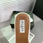 Alaia 25 Flower Slippers White Sheepskin 293161