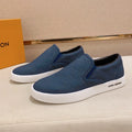 LV LOAFER IN NAVY BLUE DAMIER SHEEPSKIN