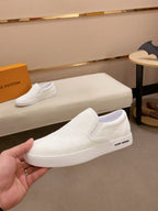 LV LOAFER IN WHIITE DAMIER SHEEPSKIN