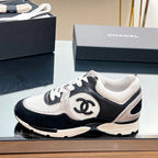 CC Sneaker In Black Mesh Fabric Print Logo 149842
