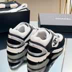 CC Sneaker In Black Mesh Fabric Print Logo 149842