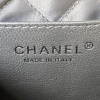 CC 24S Hobo 22 Bag 20cm Silver Metalic Lambskin