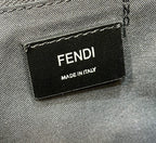 FENDI STRIKE 41 MEDIUM FF MIDNIGHT BLUE JACQUARD FABRIC BACKPACK