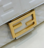 Baguette 27cm Grey Lambskin Gold Hardware