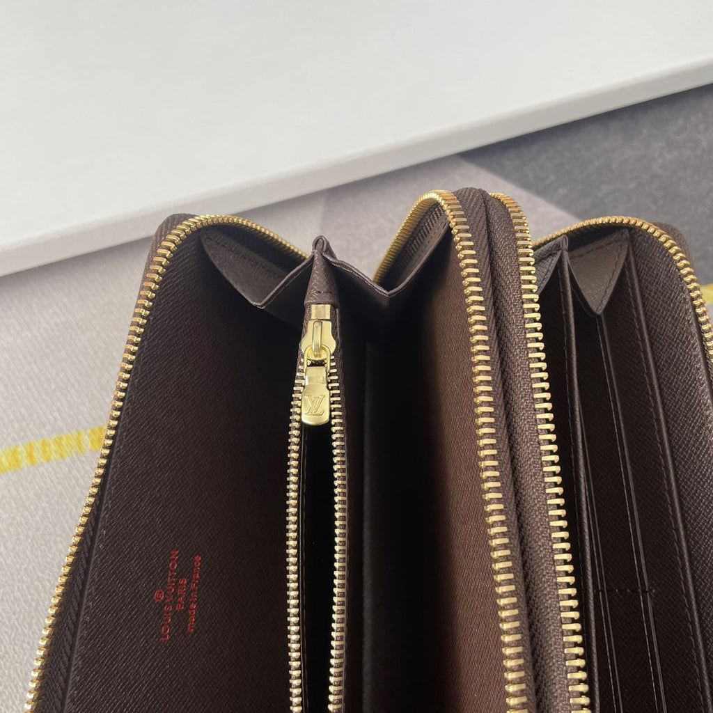 LV Double Zippy XL Wallet Damier Ebene Canvas 221552
