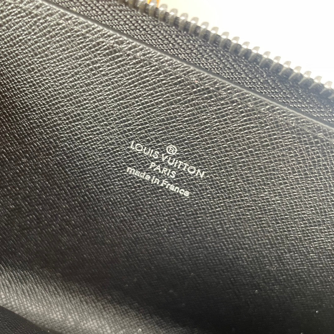 LV Double Zippy XL Wallet Black Monogram Eclipse 221555