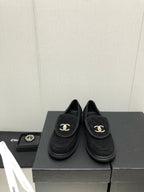 moccasins black denim 40mm