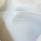 PAD PUFFER BAG 29 IN WHITE COWHIDE LEATHER