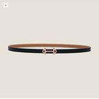 HM GAMMA BUCKLE & REVERSIBLE BRONZE BROWN AND BLACK LEATHER STRAP 13MM COPPER HARDWARE