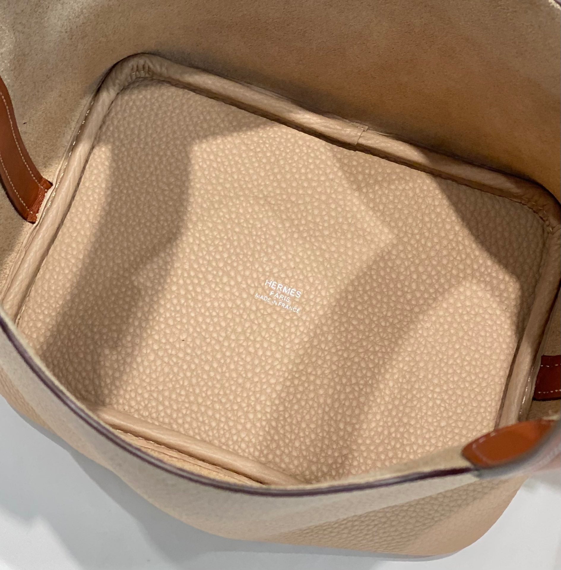 Hermes Picotin Lock 18 Beige mix Brown Togo Leather 255565