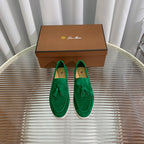 lp dot sole walk loafer green suede