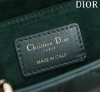 medium lady d-joy 26 dark green lambskin