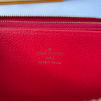 LV M61865 Zippy Wallet Red Monogram Empreinte Leather 221619