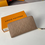 LV M60571 Zippy Wallet Tourterelle Monogram Empreinte Leather 221620