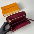 LV M63691 Zippy Wallet Burgundy Monogram Empreinte Leather 221621
