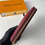LV M63691 Zippy Wallet Burgundy Monogram Empreinte Leather 221621