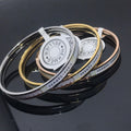 H Enamel Bangle White Blue Red Bracelet