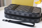 LV Pochette Kasai Clutches Damier Graphite Canvas 179401