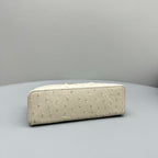 EXTRA POCKET L19 IN BISQUE BEIGE OSTRICH LEATHER