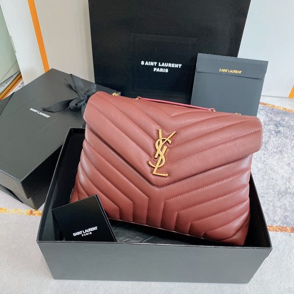 LOULOU MEDIUM 32 ROUGH LEGION QUILTED LEATHER GOLD HARDWARE