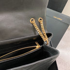 LOULOU MEDIUM 32 BLACK QUILTED LEATHER GOLD HARDWARE