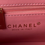 CC 26 CLUTCH WITH CHAIN BAG IN ROSE PINK CALFSKIN